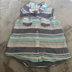 Girls sleeveless striped top